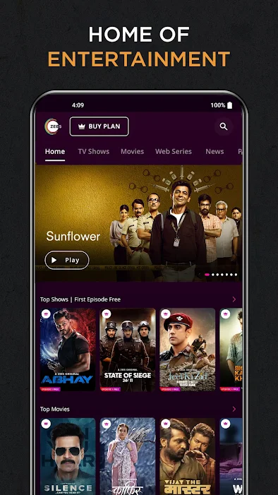ZEE5 MOD APK v40.4 (Premium Shows, Web Series, Movie)
