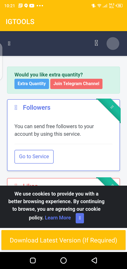 IGTools APK v3.0 (Get Free Unlimited Real Instagram Followers)